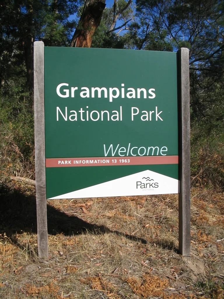 Grampians National Park, Victoria, Australia - Entry Sign